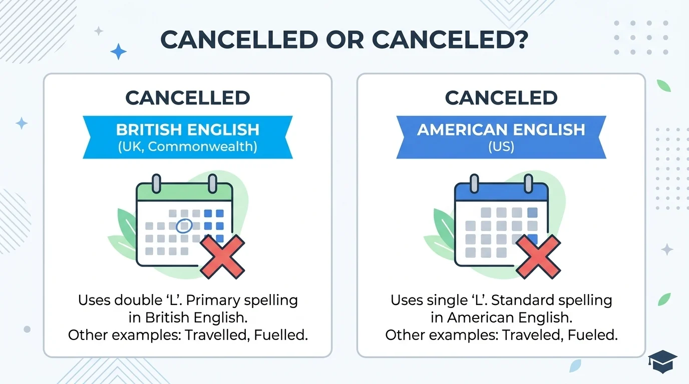 cancelled or canceled