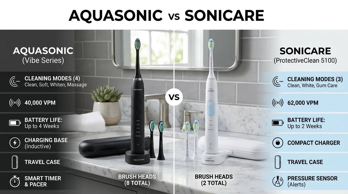 aquasonic vs sonicare