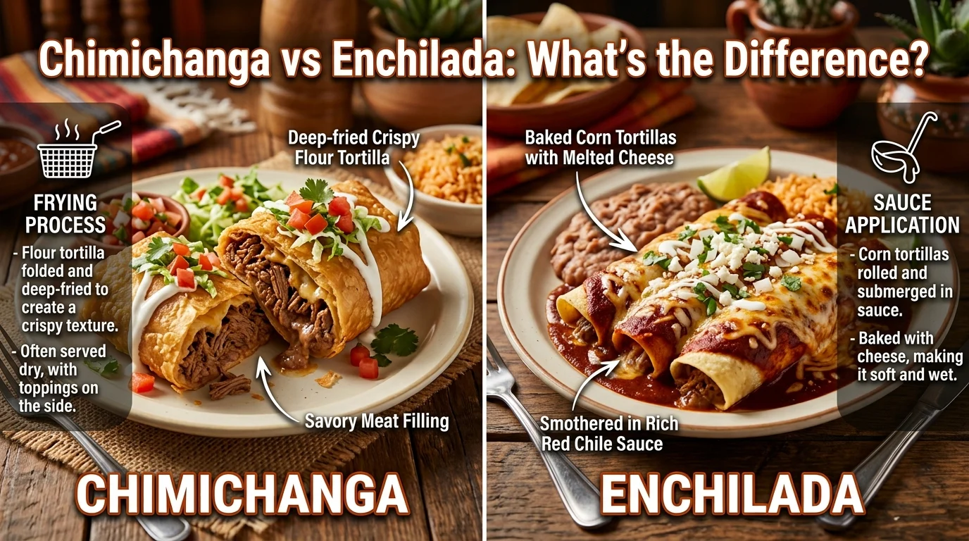 chimichanga vs enchilada