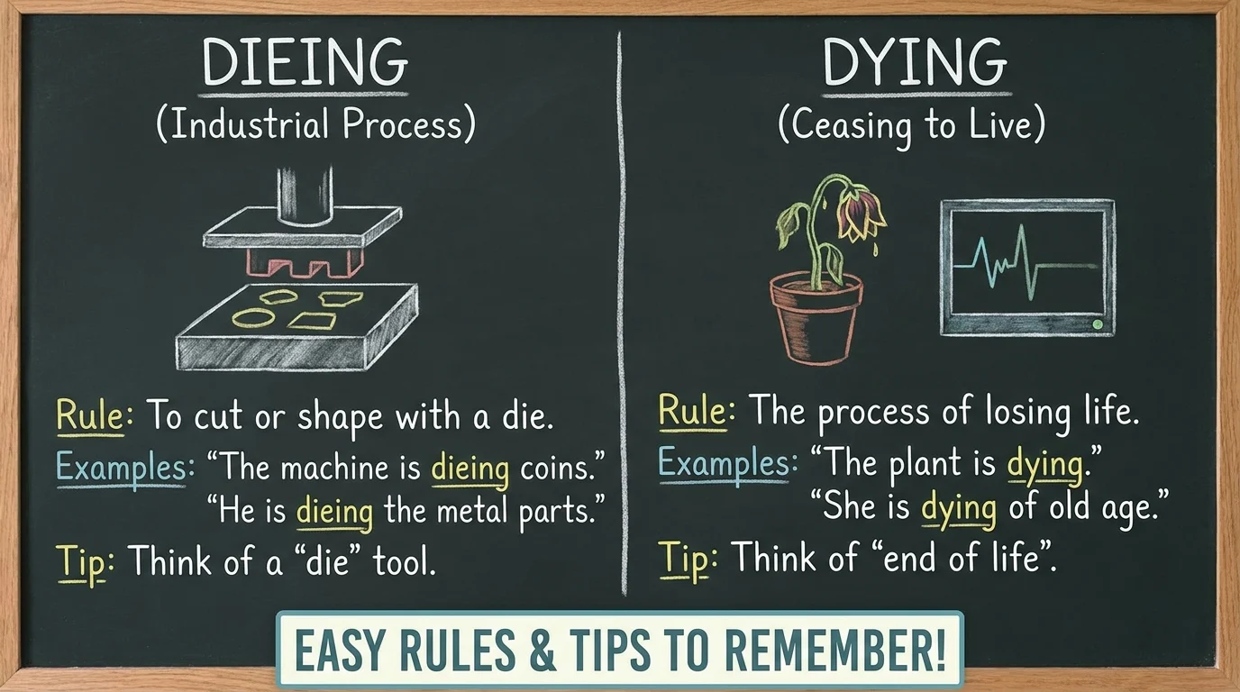 dieing or dying