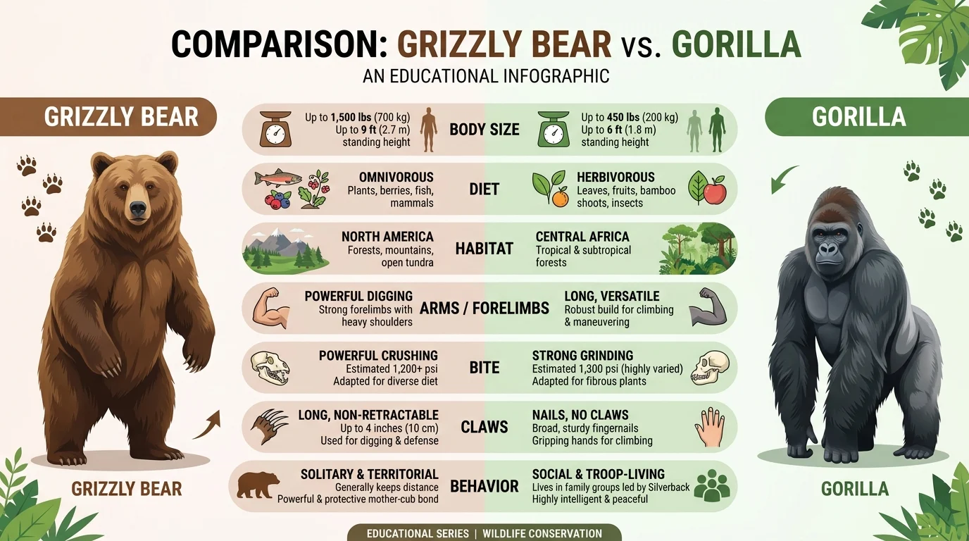 grizzly vs gorilla