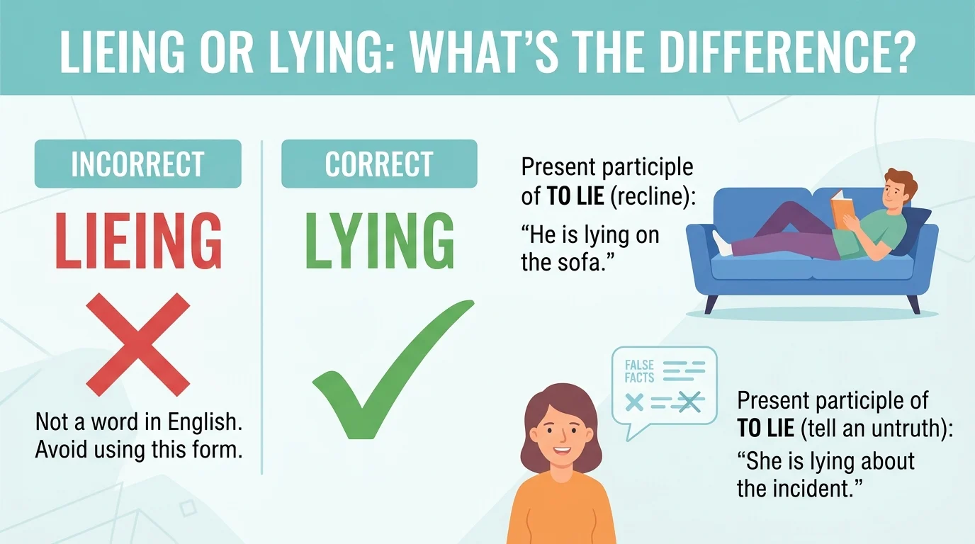 lieing or lying