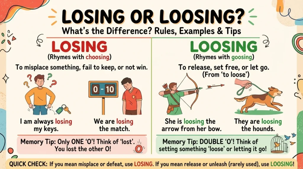 loosing or losing