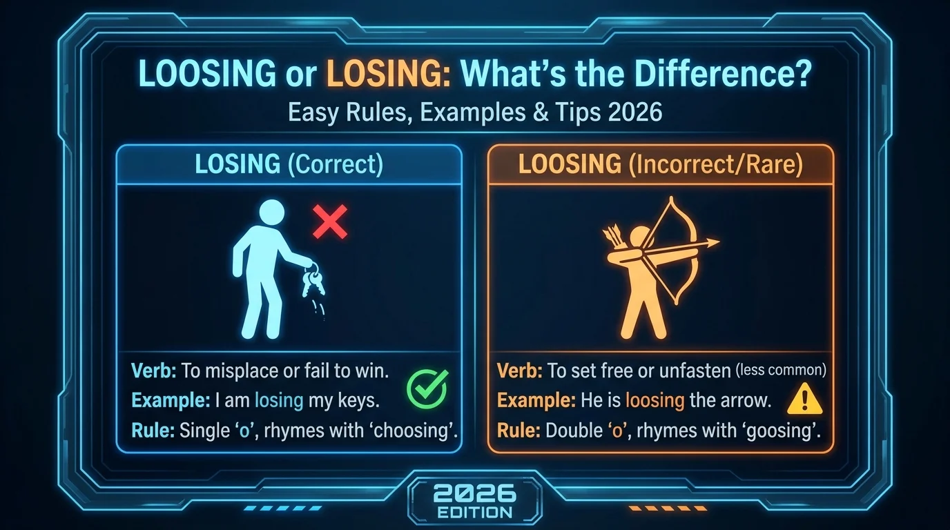 loosing or losing