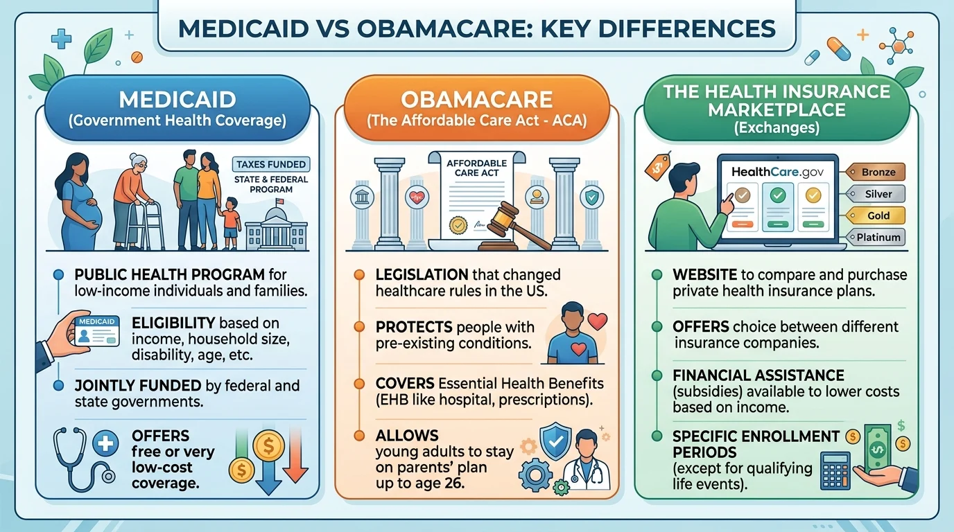 medicaid vs obamacare