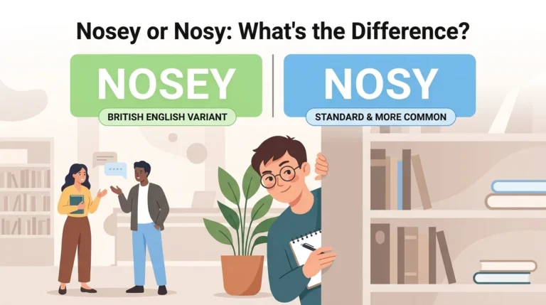 nosey or nosy