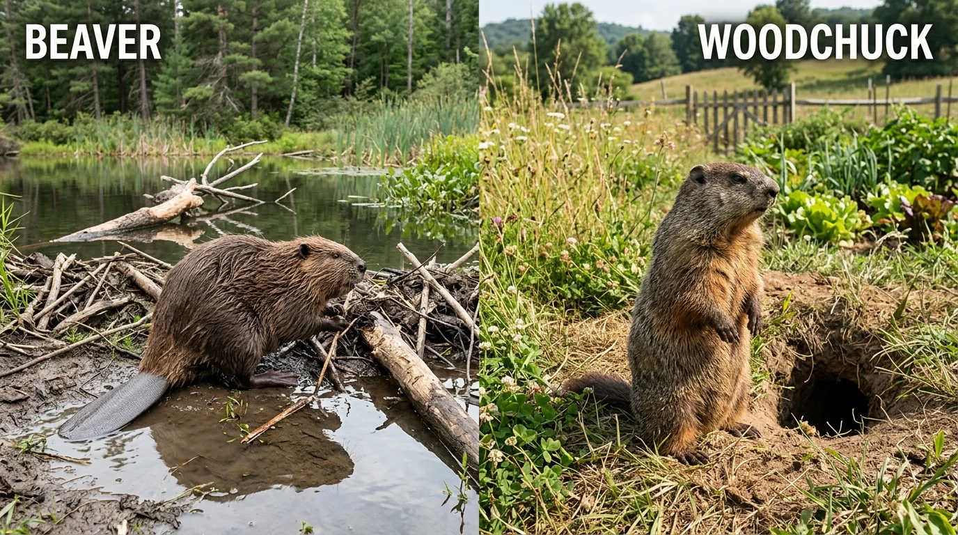 beaver vs woodchuck