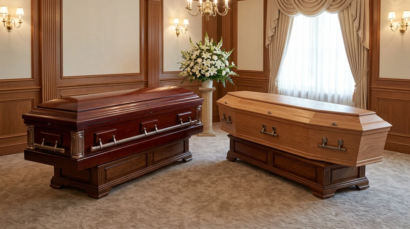 casket vs coffin