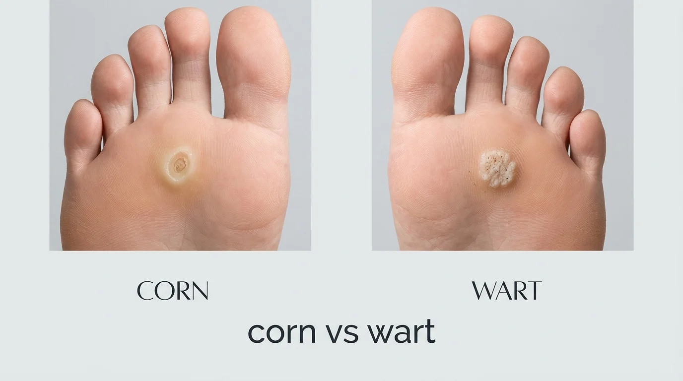 corn vs wart