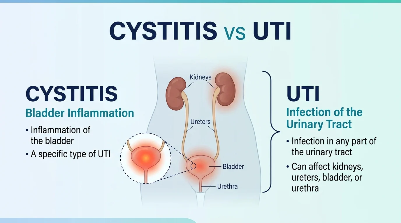 cystitis vs uti