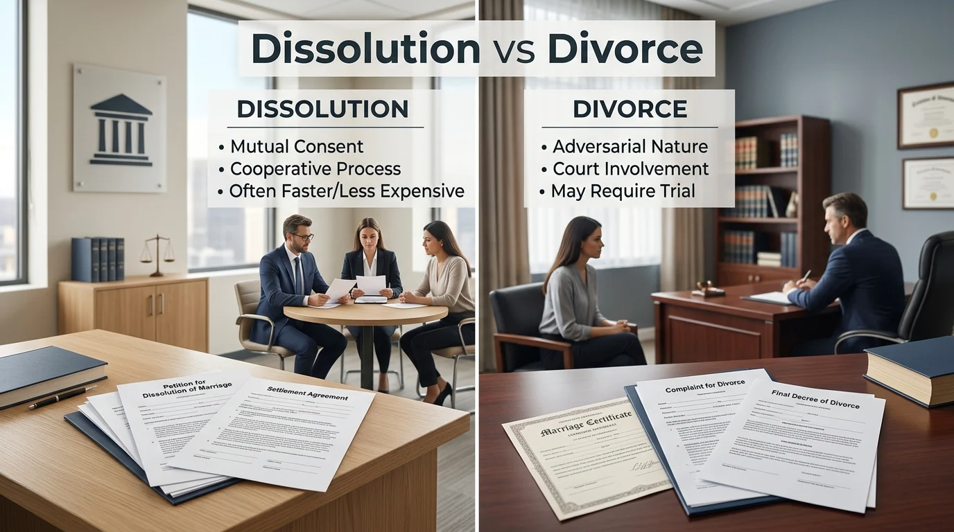 dissolution vs divorce
