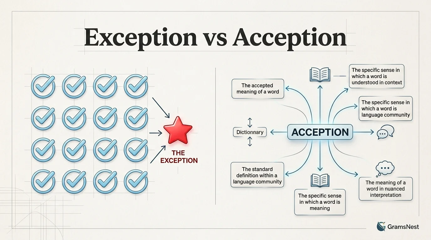 exception vs acception