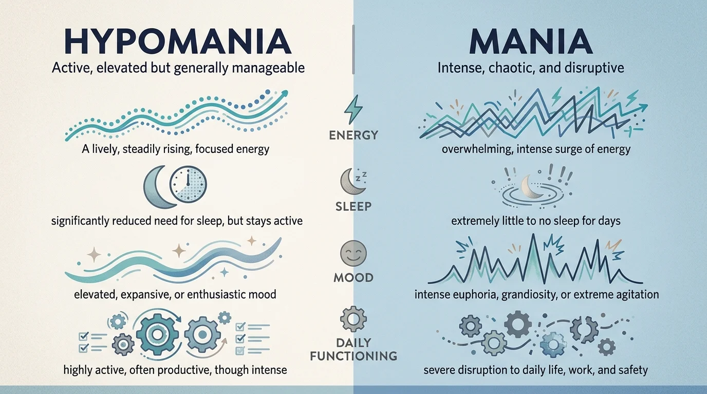 hypomania vs mania