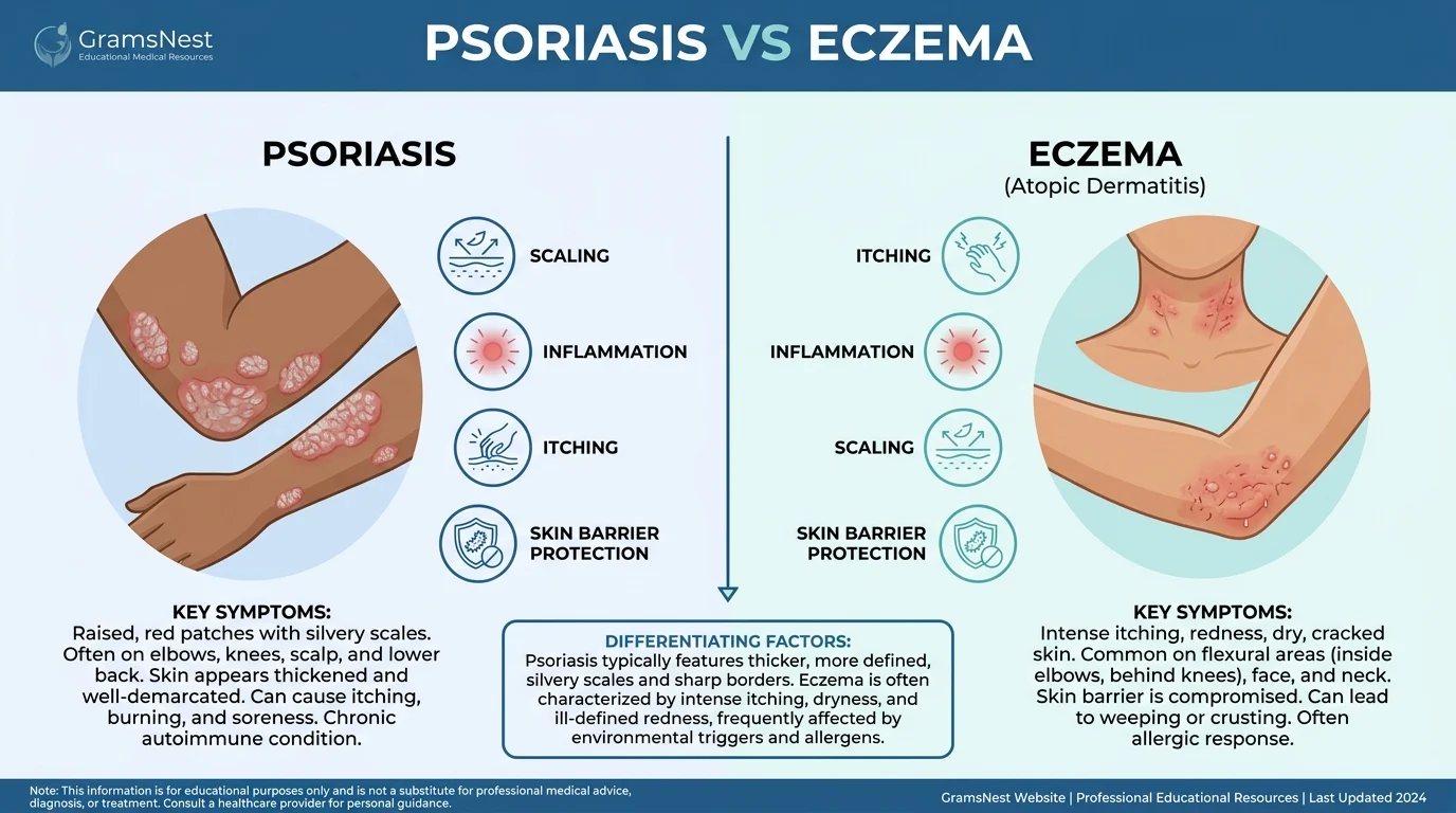 psoriasis vs eczema