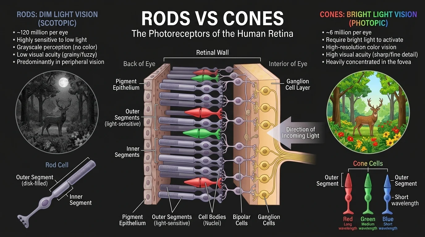 rods vs cones