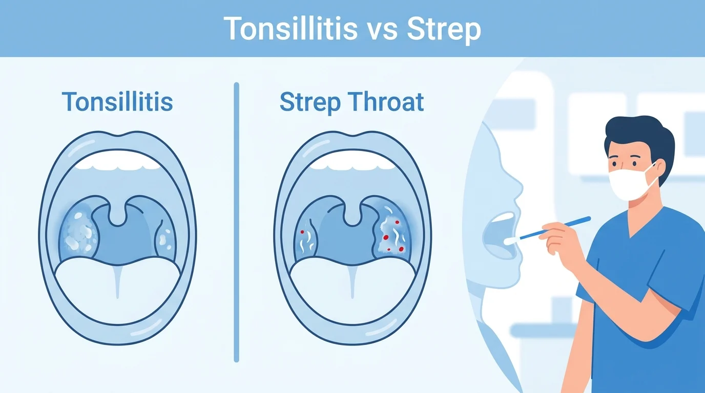tonsillitis vs strep